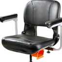 SuperHandy Upgraded Fully Padded Faux Leather Cushioned Seat, Back Rest, and Handles - For SuperHandy 3 Wheel Mobility Scooter (Seat with armrests only)