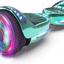 Electric Hoverboard with LED Lights and Bluetooth Speaker, Self Balancing Scooter with 6.5" Flashing Wheels, Top Speed of 10MPH, Gifts for Kids