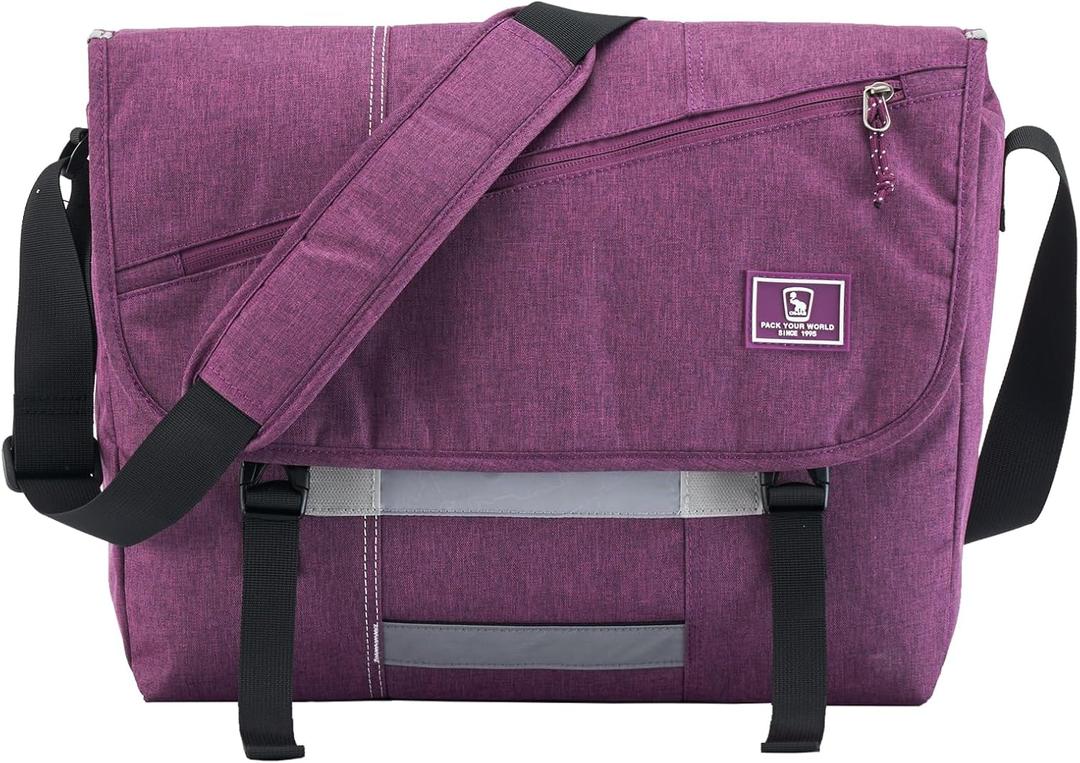 OIWAS Messenger Bag for Women, 15.6 Inch Laptop Satchel Bags for Women Crossbody Shoulder Bag Large Briefcase Computer Bag Work Travel Purple