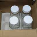 6 Pack 16 Oz Reusable Glass Milk Bottles w 100% Airtight Heavy Duty SCREW Lid & 2 Pour Spouts - Glass Juice Bottles w Capacity Mark - Beverage Drinking Jar Juice Container Breast Milk(Extra 2 Lids)