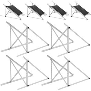 AeternaSol 45 Inch 4 Sets Solar Panel Mounting Brackets Kit 0-90 Adjustable Solar Panel Tilt Mount Brackets for 100-400W Panels Windproof for Roof,RV,Ground, Boat and Off-Grid (4Sets Upgrade)
