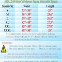 MOLLDAN Mens Polymer Sauna Vest Sweat Slimming Tank Top with Zipper