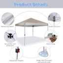 Canopy Tent 8X8 FT,Instant Pop Up Shelter w/Carry Bag,4 Ropes,Adjustable Straight Leg Heights,8X8 FT Top Shelter Tents for Parties,Garden,Commercial Event,Black