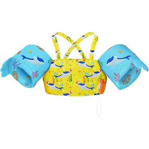 HeySplash Toddler Swim Vest, Toddler Floaties Fit 22-44 Lbs,Kids Swim Jacket with Adjustable Strap, Arm Floaties Water Wing Arm Band for Children Learn to Swim, Puddle Sea Beach Jumper Boy Girl