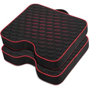 Stadium Seat Cushions - Portable Bleacher Cushions with 2.5" Extra Thick High-Density Foam and Massage Dots, Fashion Outdoor Seat Cushions for Sports Events, Travel, Camping, Chairs - 2 Pack