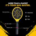 DEVOGUE Pack of 2 Electric Fly Swatter Bug Zapper Battery Operated Flies Killer Indoor & Outdoor Pest Control Mosquito Zapper and Insect Catcher Racket