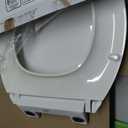 KOHLER 4636-RL-0 Cachet ReadyLatch Elongated Slow Close Toilet Seat, Soft Close Toilet Seat Quiet Lid, Contoured Grip-Tight Bumpers Installation Hardware, Apartment Essentials, White