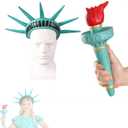 Bulex Statue of Liberty Costume Accessories Crown Torch, Statue of Lady Liberty Hat Headband