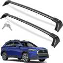 260lbs Lockable Roof Rack Cross Bars Compatible with Toyota Corolla 2022-2025 (with Flush Side Rails), Heavy Duty Aluminum Roof Rails Crossbars Rooftop Luggage Racks for Corolla 2022 2023 2024 2025