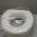 HealthSmart Enhanced Comfort 5" Raised (Round) Toilet Seat Risers for Seniors 5 Slip Resistant Pads FSA/HSA Eligible Padded Toilet Seat Elevation 15.7 x 15.2 x 6.1