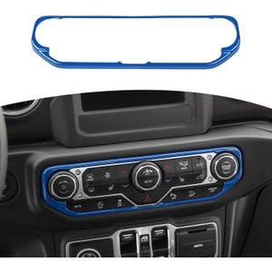 RT-TCZ for Wrangler JL Center Dash AC Switch Cover Trim Frame Blue for Jeep Wrangler JL JLU Gladiator JT 2018-2023 Blue Interior Accessories