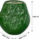 Sunddo Green Ceramic Vase, Large Round