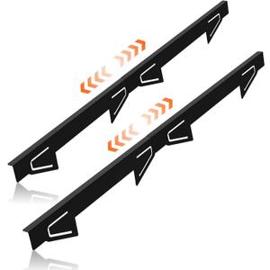 Stove Gap Covers Stainless Steel,2 Pack Stove Gap Filler Range Trim Kit with Non-Slip Mat,Easy Retractable 12.7 to 25,Sturdy and Heat Resistant Stove Gap Guards for Kitchen,Countertop (Long Style)