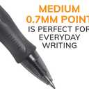 BIC Gelocity Original Black Gel Pens, Medium Point (0.7mm), 24-Count Pack, Retractable Gel Pens With Comfortable Grip
