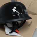 Half Motorcycle Helmet Halfs Shell Helmet German Style Motorcycles Helmets (Large)