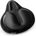 ANZOME Bike Seat Cushion, Wide Foam & Extra Soft Gel Exercise Bike Seat Cushion for Women Men Everyone, Compatible with Cruiser, Stationary Bike, Exercise Bike, Fit Wide 8.5-10in(Rain Cover Included)