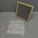 C CRYSTAL LEMON Felt Letter Board 10x10 Inch  336 Letters, Numbers & Symbols  Gray Message Board with Wooden Frame, Wall Mount or Free Standing