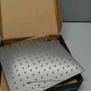 Aiscsc Rain Shower Head - 10 Inch High Pressure Shower Heads 304 Stainless Steel Ultra Thin Square Showerhead Pressure Boosting Design, Ceiling or Wall Mount