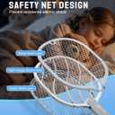 Mosiller Electric Fly Swatter, 3800V Handheld Bug Zapper Racket, Type-C Rechargeable, Mosquito Zapper for Indoor Outdoor, 3-Layer Safety Mesh, Easy to Use, Lightweight (Basic 1 Pack)