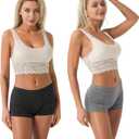 R RUXIA Women's Boyshorts Underwear Seamless Boy Shorts Panties Soft Stretch Boxer Briefs 5 Packs(Regular & Plus Size) (S)