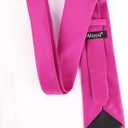 2 x Alizeal Mens Solid Color Tie with Pocket Square 3.15inches Necktie Set (#A1-114-magenta)