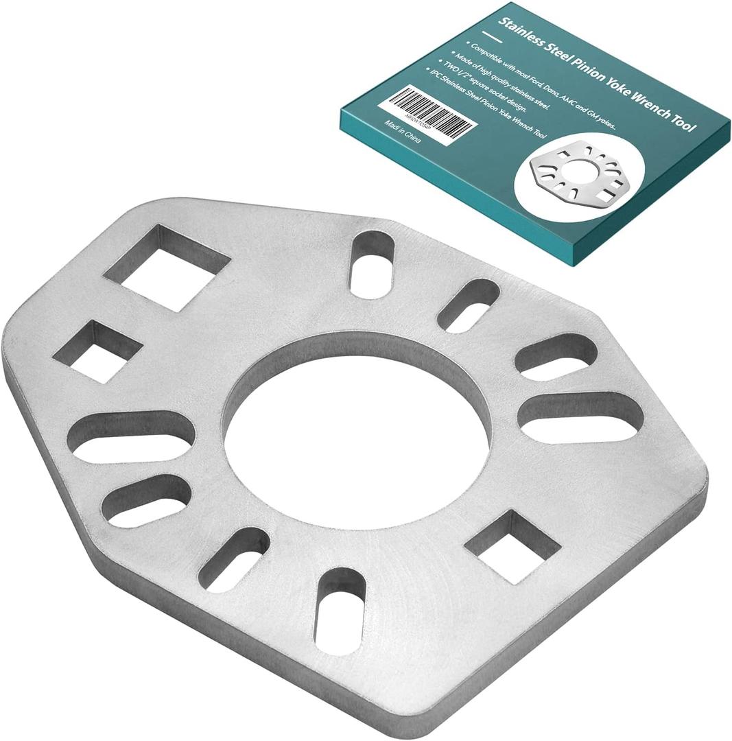 Stainless Steel Pinion Yoke Wrench Tool,Suitable for Various Styles of Yokes,Axles,Flanges;Fits for Most Sockets Extra 1/2" Hole;Strength Puller Suitable for loosening nuts flanges