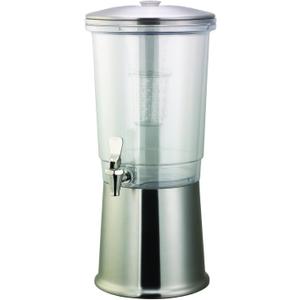 Service Ideas CBDDW3GSS Double Wall Beverage Dispenser, Traditional Base, 3 Gallon, Infuser Tube, Brushed