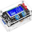 DROK Voltage Boost Converter, DC 6-30V 5V Step Up to DC 7-32V 12V 24V 5A Adjustable Volt Regulator, LCD Power Supply Module Voltage Current Amp Display Transformer Circuit Board with Case
