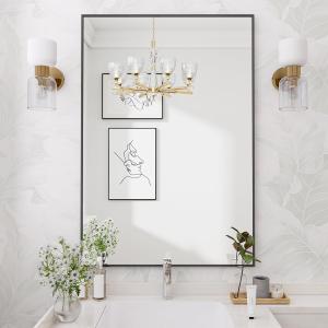 Koonmi  Mirrors for Wall, 24x36 Inch Bathroom Mirror, Rectangular Wall Mirror for Living Room Bedroom Bathroom, Hangs Horizontally or Vertically (36"L x 24"W)