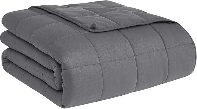 CuteKing Weighted Blanket for Adults (15lbs, 48"x72", Full, Grey) Heavy Blanket for 140150lbs, Weighted Blanket for Cooling & Heating with Premium Glass Beads, Soft Thick Blanket for Adult AllS