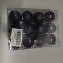 Emopeak 24Pcs Christmas Balls Ornaments for Xmas Christmas Tree - 4 Style Shatterproof Christmas Tree Decorations Hanging Ball for Holiday Wedding Party Decoration (Black, 1.6"/4.2CM)