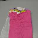 YooAurvox 3 Pack Girls Shirts Kids V Neck Short Sleeve Ribbed Knit Tunic Tops Slim Fit Casual Cute Basic Summer Solid Tee(Rose Red, Purple, Lime Green, 13-14 Years)