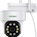 SV3C WiFi Security IP Camera Outdoor, Auto Tracking 1080P PTZ Pan Tilt Home Cameras, Support Floodlight Color Night Vision, Onvif, Motion Detect, RTSP Browser View, 2-Way Audio,Max 128G SD Card Record (1080P Digital Zoom)