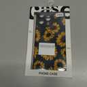 Case for iPhone 16 Pro Max [Compatible with MagSafe] Built in Magnetic Cute Girly Sleek Print Boho Aesthetic Style Design for Women Girls Flowers Floral Sunflower Soft TPU Protective Shockproof Black