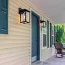 Oil Rubbed Bronze Outdoor Light Fixture, Outdoor Wall Lantern 2 Pack with Clear Water Glass, 11 Inch Outside Light for House Entryway Garage Porch