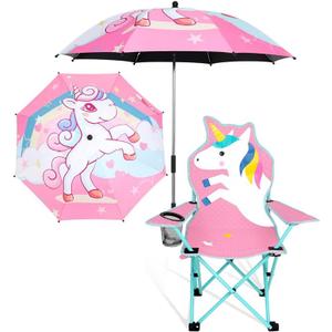 KABOER Kids Outdoor Folding Lawn and Camping Chair with Cup Holder and Carrying Bag, Children's Camping Chairs, 14x14x30 inches
