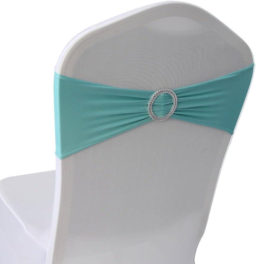WELMATCH TF Blue Spandex Chair Bands Sashes - 50 pcs Wedding Banquet Party Event Decoration Chair Bows Ties (TF Blue, 50) WELMATCH TF Blue Spandex Chair Bands Sashes - 50 pcs Wedding Banquet Party Event Decoration Chair Bows Ties (TF Blue, 50)