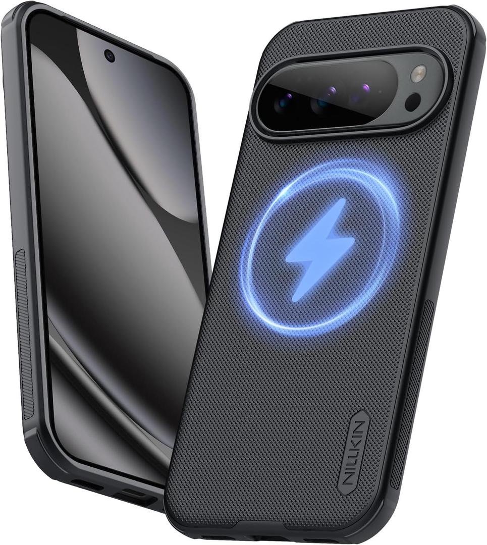 Nillkin for Google Pixel 10 Pro XL Case, Compatible with magsafe,Tough Slim, Frosted Shield,6.8 inch (2025) (Black)