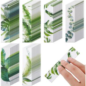 72 Pcs Anxiety Sensory Stickers Mental Health Stickers Fidget Textured Strips Toys Anti Stress Tactile Rough Calm Items Adhesives Anxiety Relief for Adults Teens Desk(Leaves)