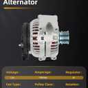 OCPTY Alternator 150 Amp Alternator for Mercedes-Benz C230 C280 C300 C350 E350 CLK350 SLK280 SLK300 SLK350 2005-2011 Replaces OE 11215 A00343