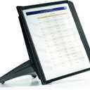 Durable Desktop Reference System with 5 Double-Sided Panels - Letter-Size 8.5" x 11" Inches - Black SHERPA SOHO Design - Desk Reference Organizer