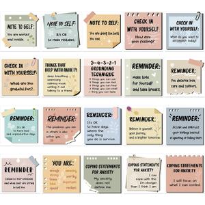 300 Pcs Mental Health Stickers Motivational Affirmation Stickers Mental Health Awareness Items Positive Waterproof Laptop Bottle Feelings Decor for Mindfulness Train Adult Employees(Warm Color)