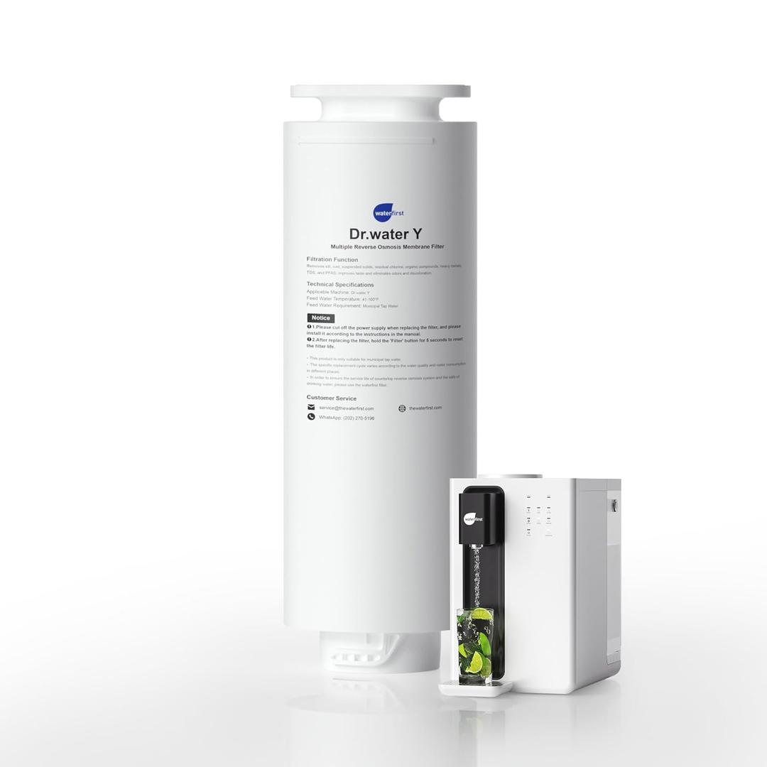 WaterFirst Filters for Dr.Water Y Countertop Reverse Osmosis System, BPA-Free, 1 Piece, 12-Month Filter Lifespan  Compatible with Dr.Water Y