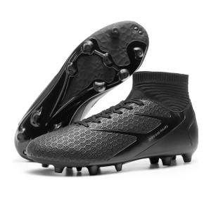 DREAM PAIRS Men's High Tops Lace Up Soccer Cleats, Lightweight Professional Athletic Football Cleats Mens Athletic Shoes for Training Soccer,10 US men