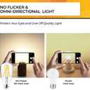 5 x Hizashi LED Edison Bulbs, 6W, Equivalent 60W, 3000K Soft White, Dimmable E26 LED Bulb, 95+ CRI 700 Lumens, ST19 Vintage Light Bulbs, Clear Glass, Pack of 6