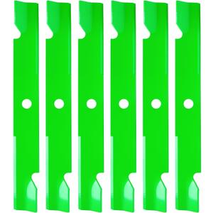 60 Inch Deck 103-6403 103-6403-S Notched Mower Blade Compatible with Exmark Lazer Z AS CT XP LC Pioneer Vantage Turf Tracer Staris Front Runner E S X Series Lawn Mower 6 Pack