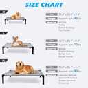 Cooling Elevated Dog Bed, Raised Dog Cot with Washable Breathable Mesh and Metal Frame, Portable for Outdoor and Indoor Use (51"L x 36"W x 9.3"H, Grey)