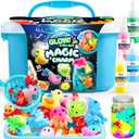 Klever Kits Glow-in-The-Dark Water Gel Kit, Magic Fairy Water Pets Toy Kit with 10 Gels(7 Glow-in-The-Dark Gels), 12 Molds, Preserving Bottle, DIY STEM Craft Kits, Arts and Crafts for Kids