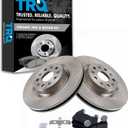 TRQ Front Brake Pad & Rotor Kit Brake Pads Brake Rotor Ceramic Compatible with 2016-2018 Cadillac CT6 2015-2018 CTS 2016-2021 Chevrolet Camaro