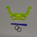 eXtremeRate Clear Lime Green Decorative Trim Shell Compatible with p s 5 Controller, DIY Replacement Clip Shell, Custom Plates Cover Compatible with p s 5 Controller with Accent Rings